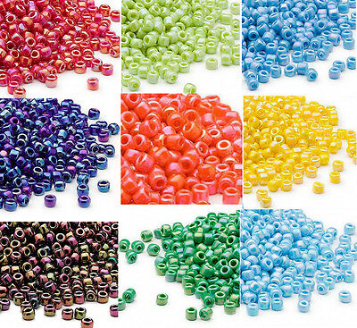 200 Matsuno 6/0 Glass Seed Beads Rainbow Colors Shiny Or Frosted Spacer Beads